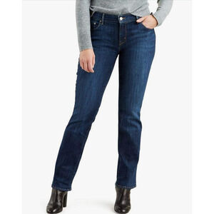 Levi's 505 Women's‎ Straight Leg Stretch Denim Dark Wash, size 16 , 33"